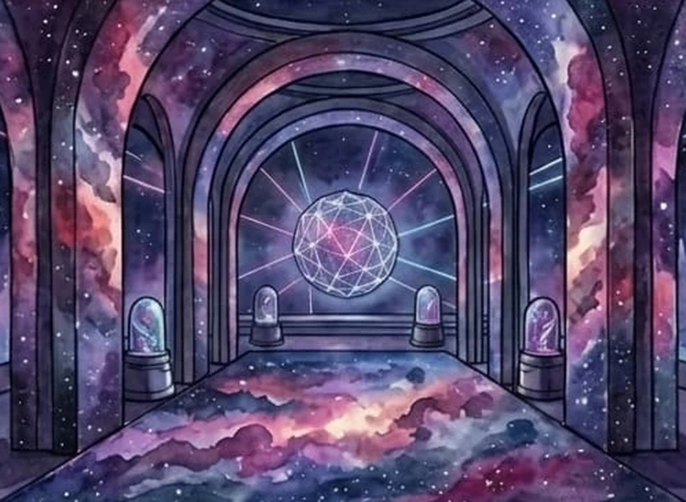 Abyssal Transit room at The Infinity-Z: a walk into living light