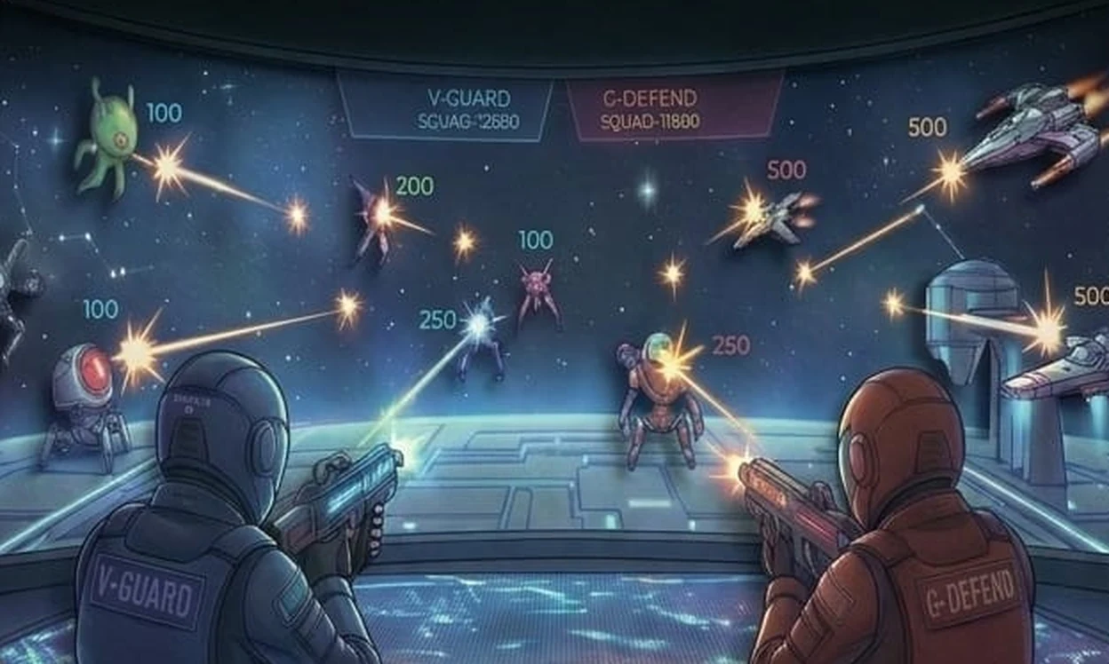 Gun Shooting room at The Infinity-Z: defend the galaxy
