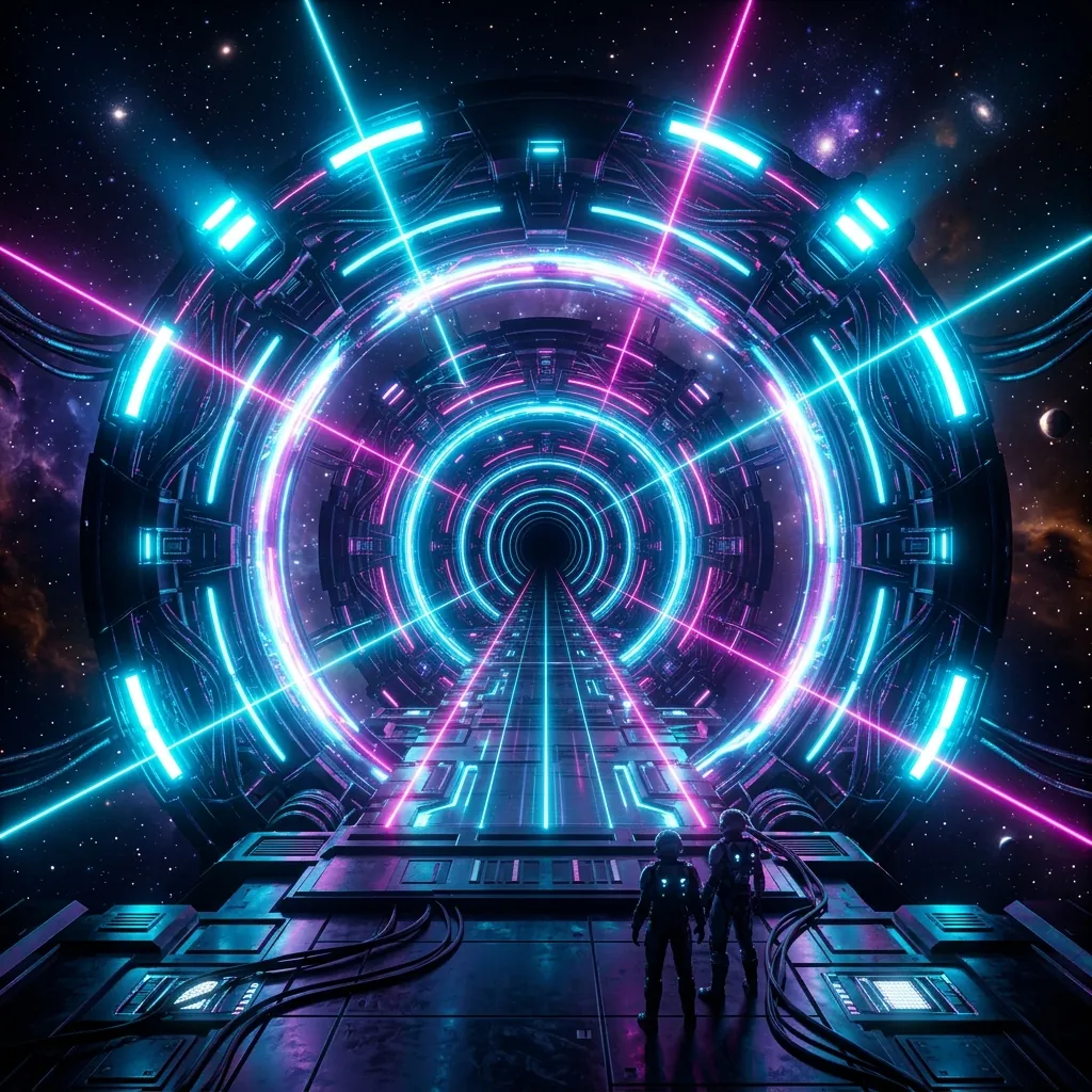Glowing portal artwork from The Infinity-Z immersive experience